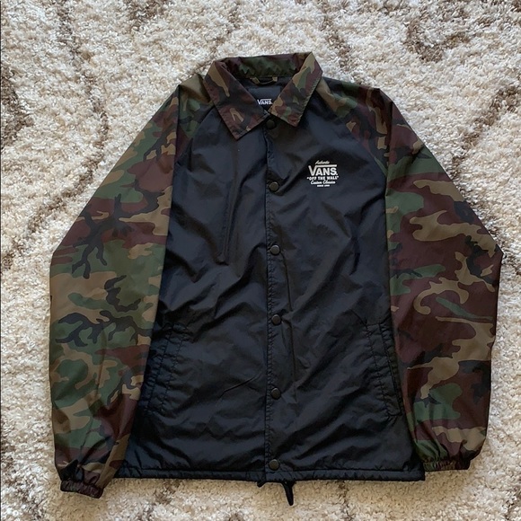 vans camo coach jacket